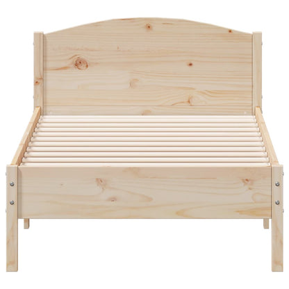 Cadre de lit sans matelas 75x190 cm bois de pin massif