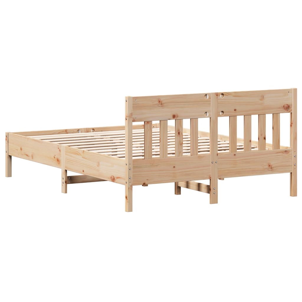 Cadre de lit sans matelas 150x200 cm bois de pin massif