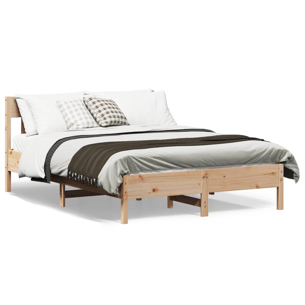 Cadre de lit sans matelas 140x200 cm bois massif de pin