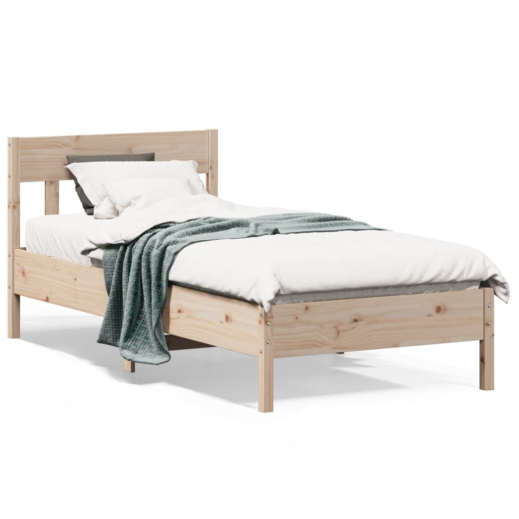 Cadre de lit sans matelas 100x200 cm bois massif de pin