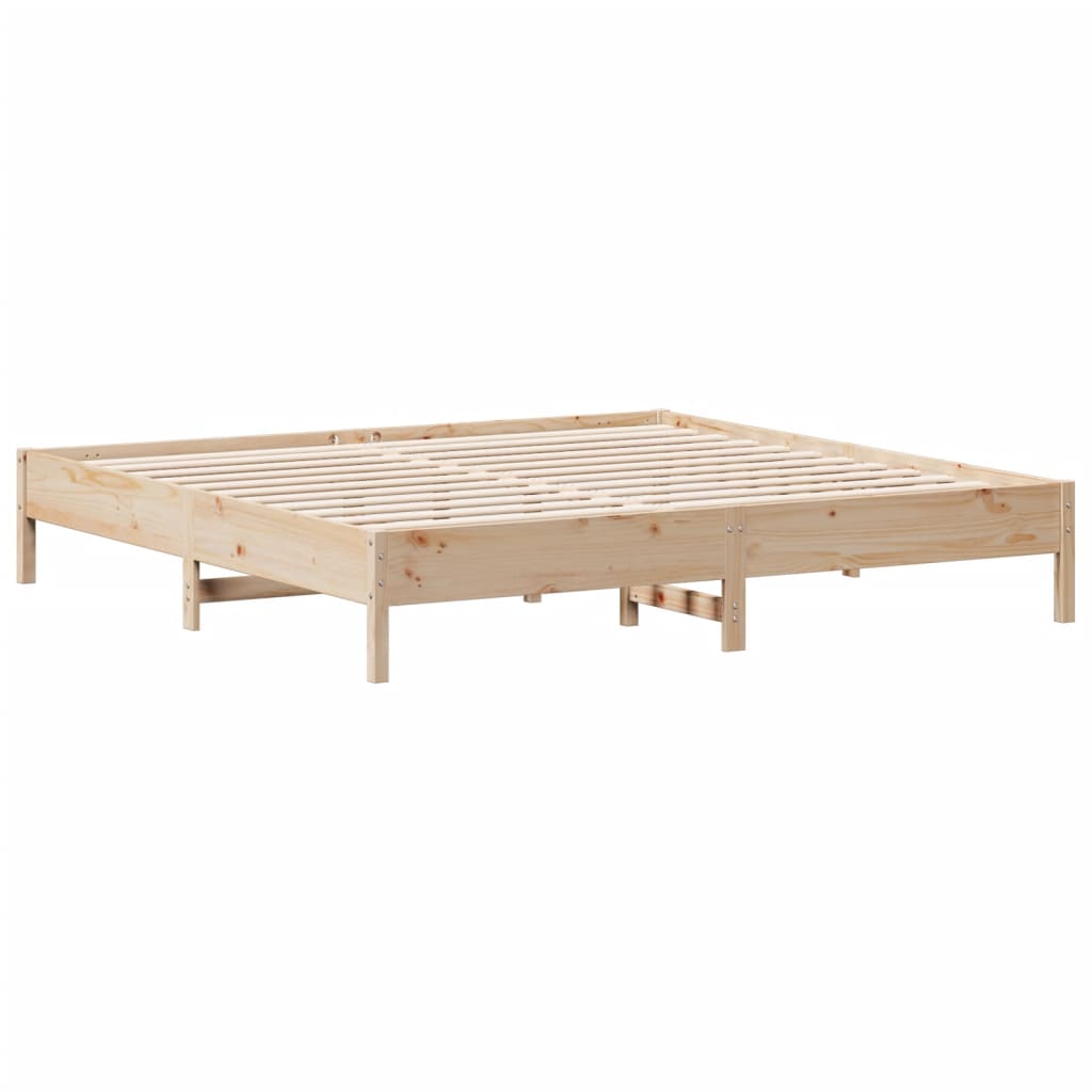 Cadre de lit sans matelas 200x200 cm bois massif de pin