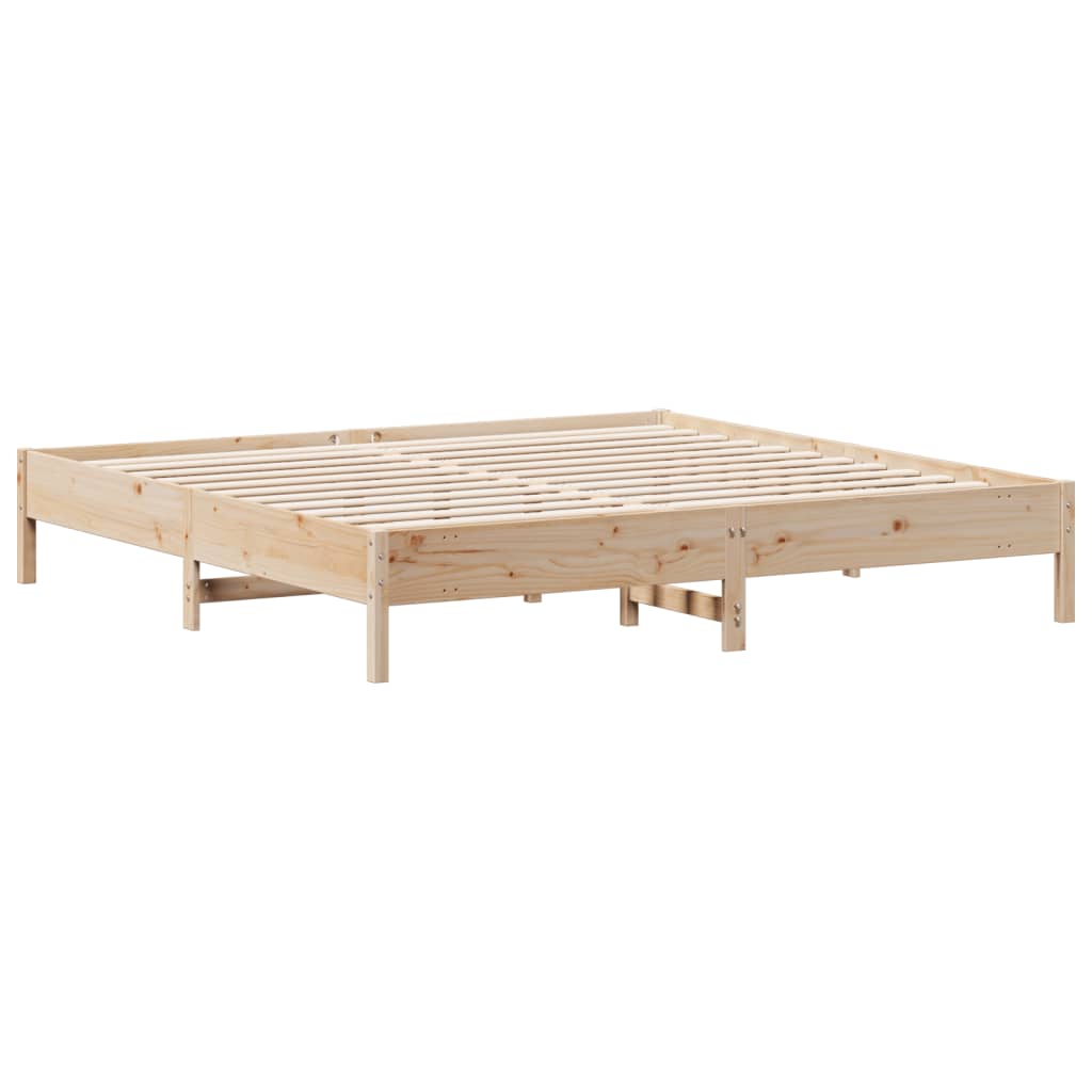 Cadre de lit sans matelas 200x200 cm bois massif de pin