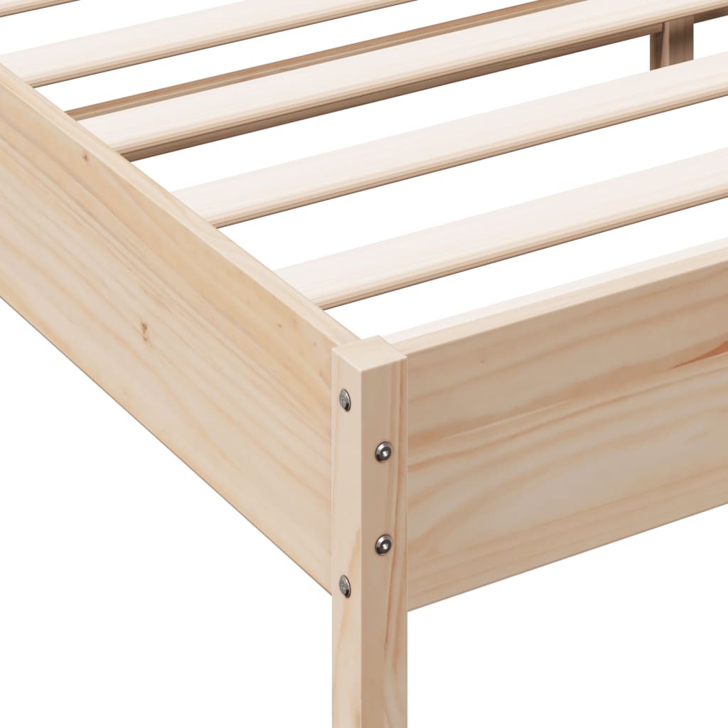 Cadre de lit sans matelas 200x200 cm bois massif de pin