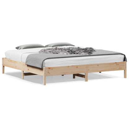 Cadre de lit sans matelas 200x200 cm bois massif de pin