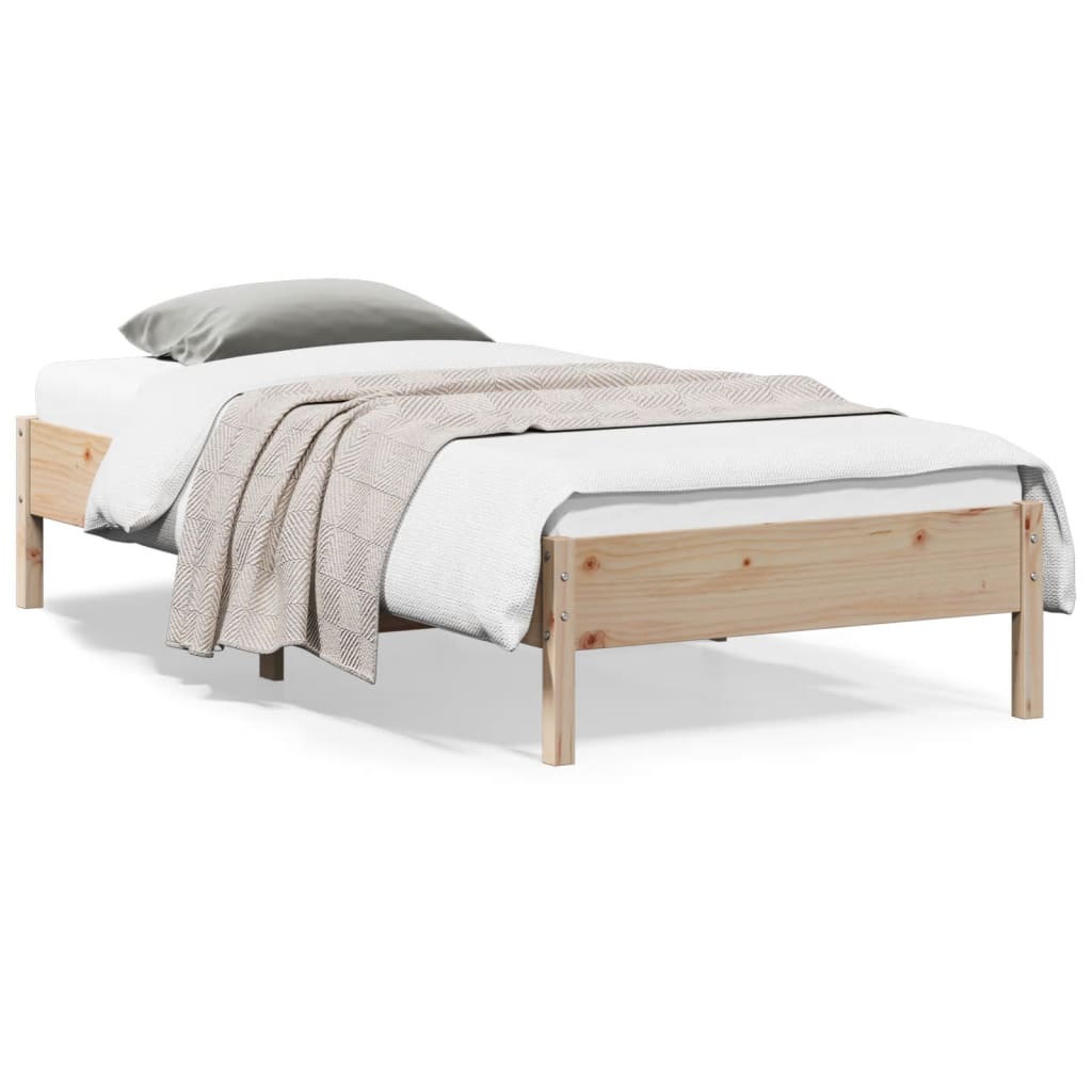 Cadre de lit sans matelas 100x200 cm bois massif de pin