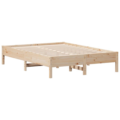 Cadre de lit sans matelas 140x190 cm bois de pin massif