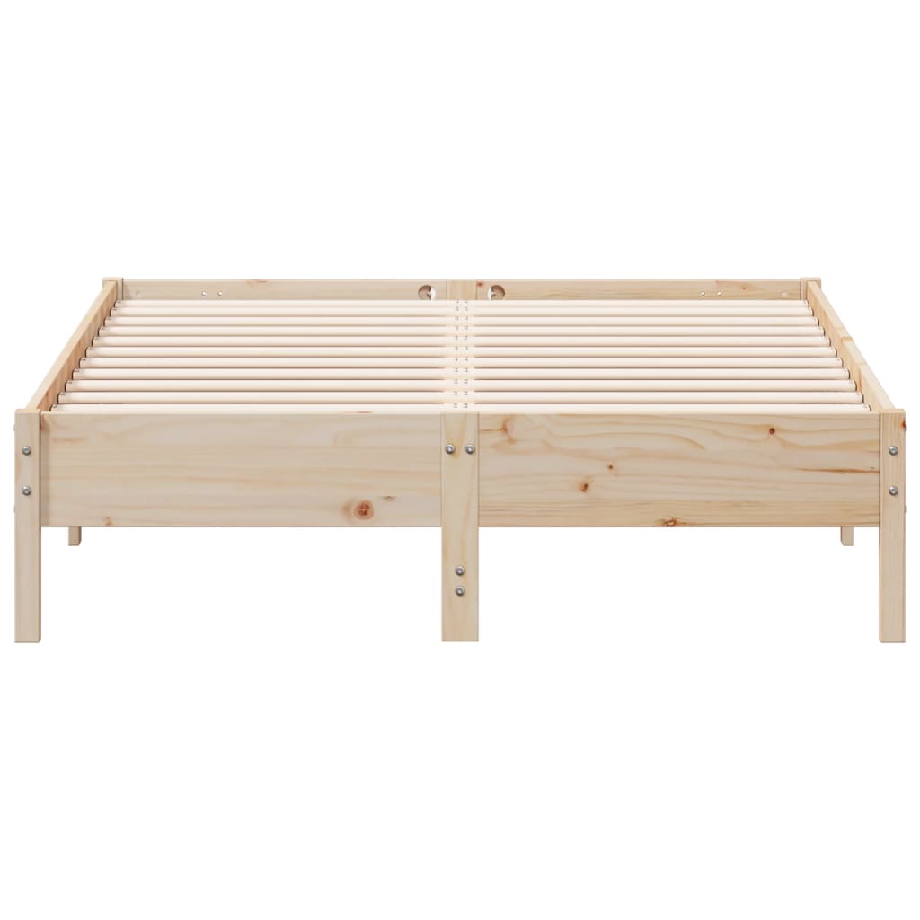 Cadre de lit sans matelas 140x190 cm bois de pin massif