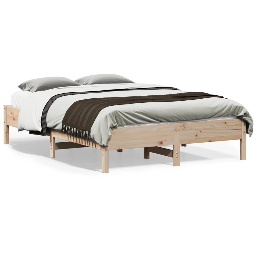 Cadre de lit sans matelas 140x190 cm bois de pin massif