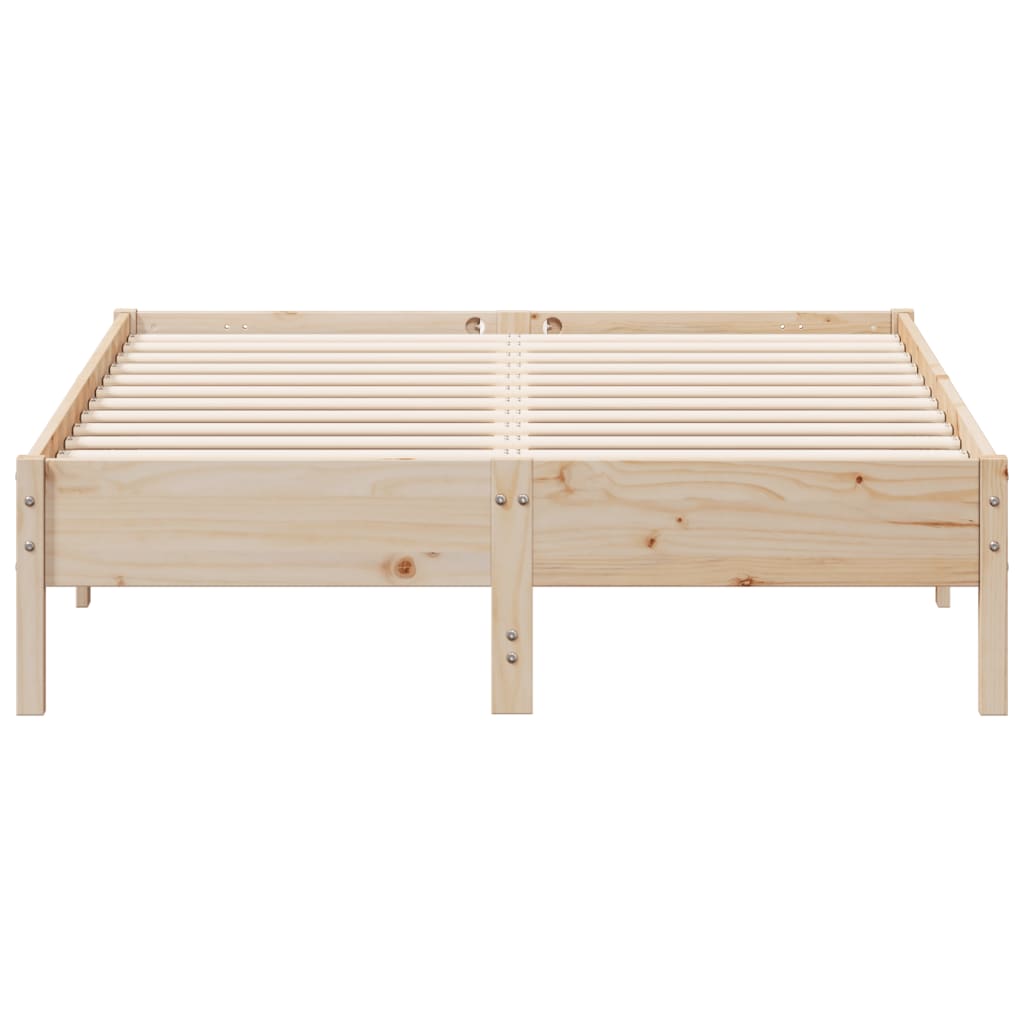 Cadre de lit sans matelas 135x190 cm bois de pin massif