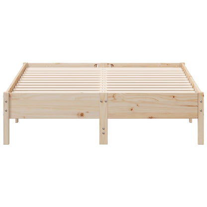 Cadre de lit sans matelas 135x190 cm bois de pin massif