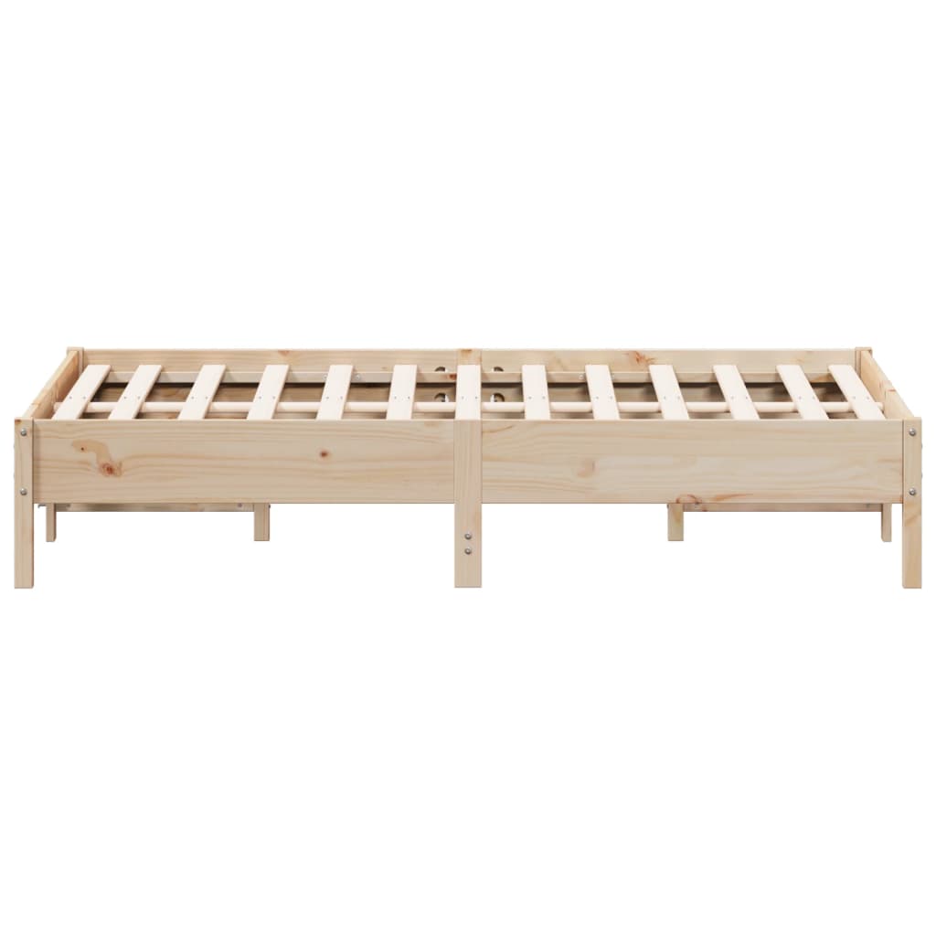 Cadre de lit sans matelas 135x190 cm bois de pin massif