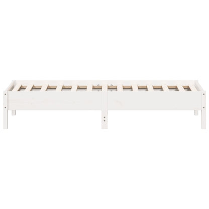 Cadre de lit sans matelas blanc 90x190 cm bois de pin massif