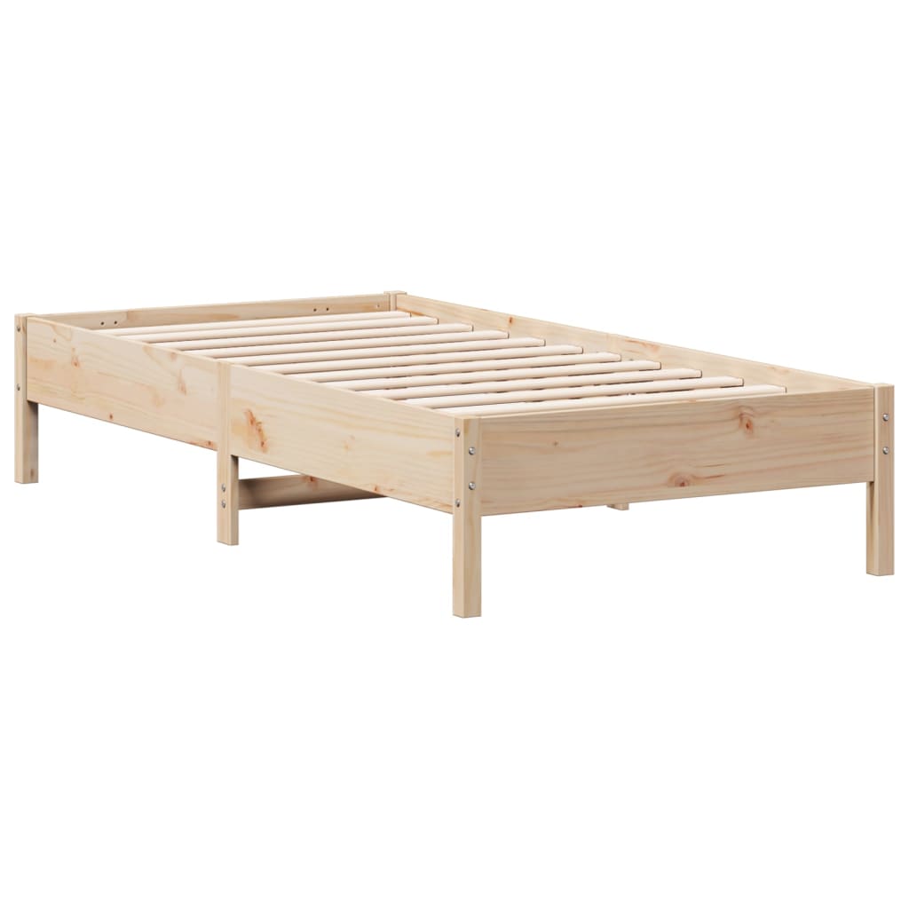 Cadre de lit sans matelas 75x190 cm bois de pin massif