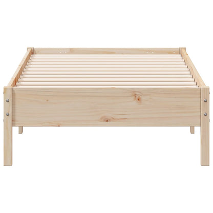 Cadre de lit sans matelas 75x190 cm bois de pin massif