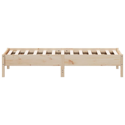 Cadre de lit sans matelas 75x190 cm bois de pin massif