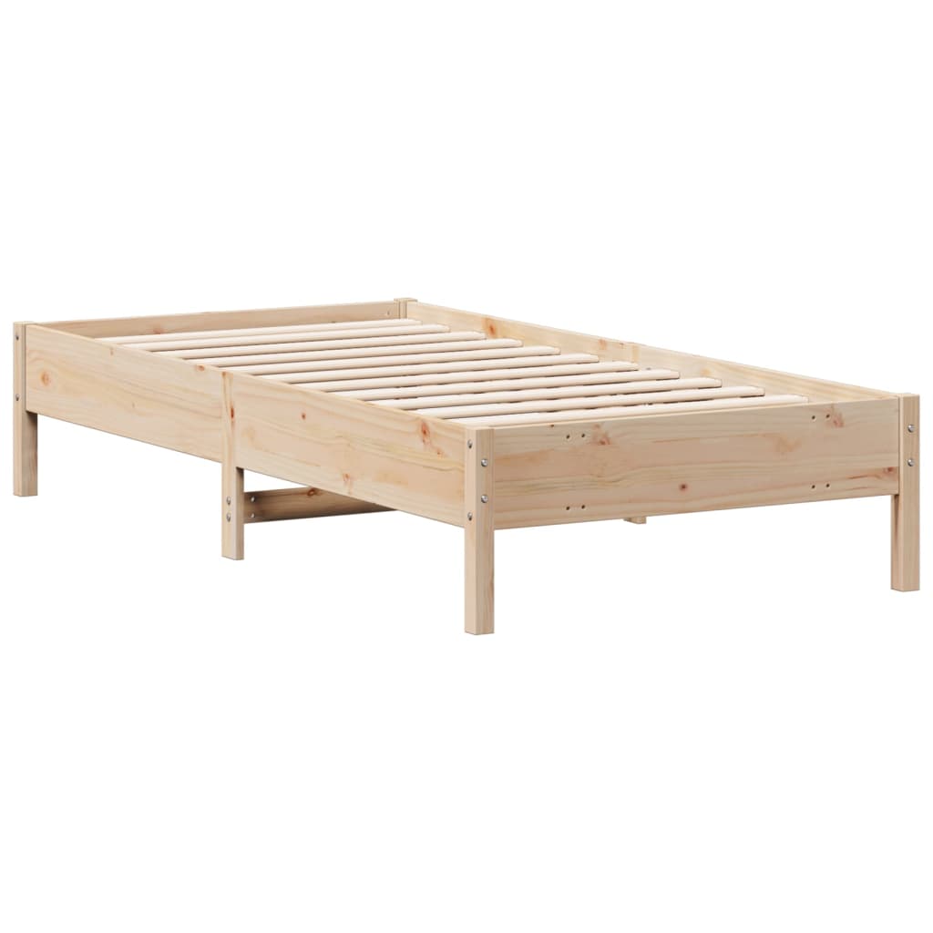 Cadre de lit sans matelas 75x190 cm bois de pin massif