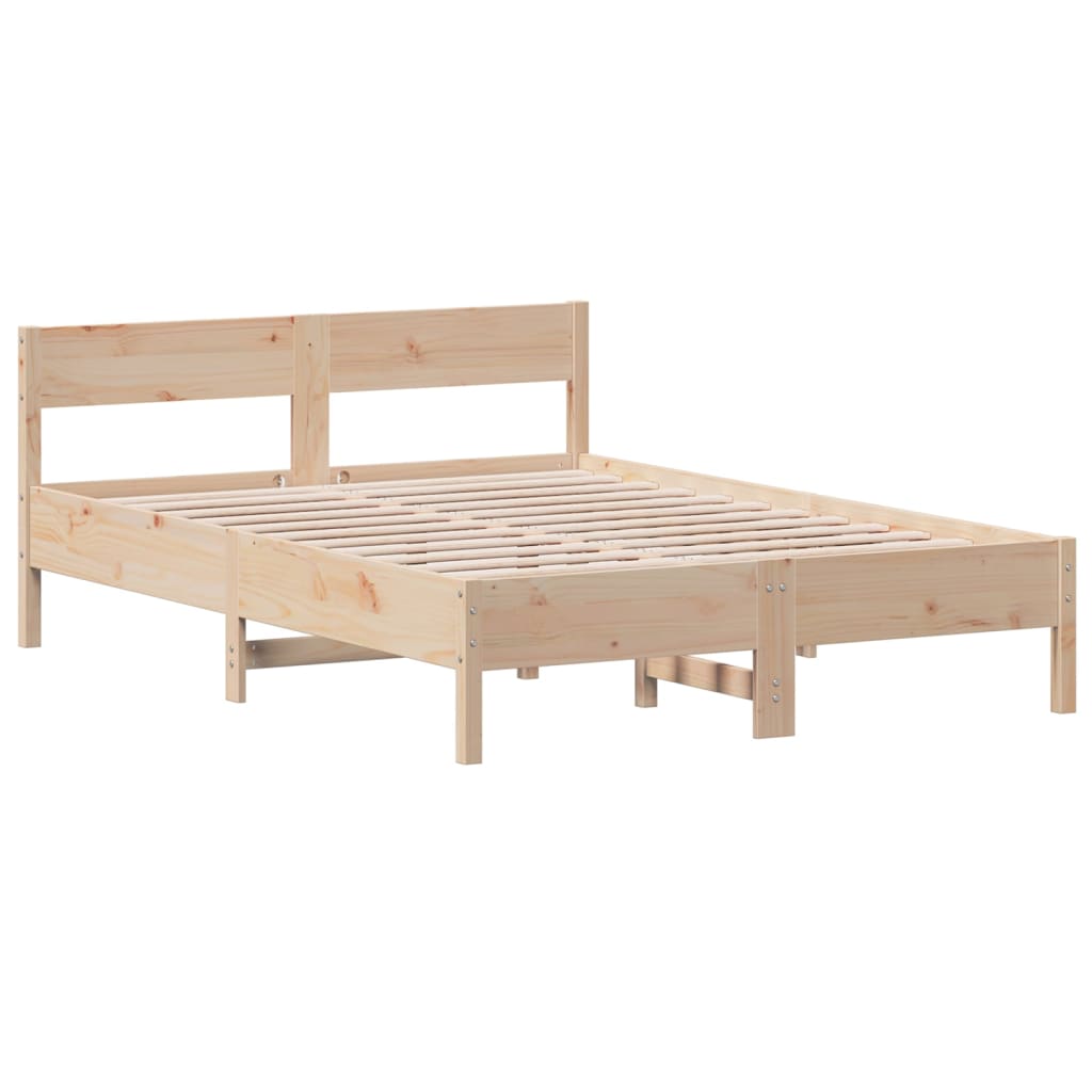 Cadre de lit sans matelas 160x200 cm bois massif de pin