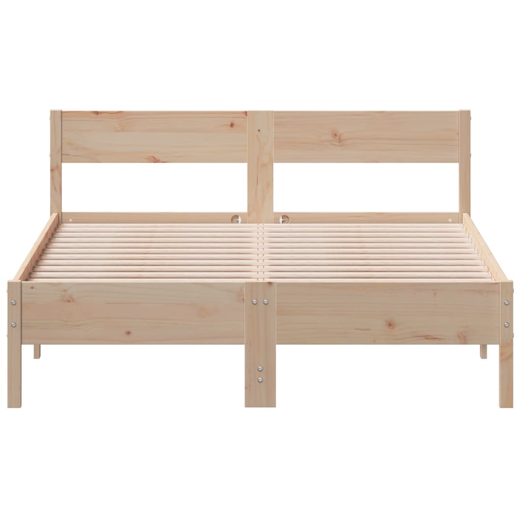 Cadre de lit sans matelas 160x200 cm bois massif de pin