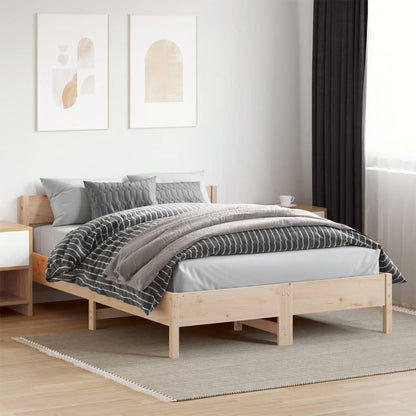 Cadre de lit sans matelas 140x200 cm bois massif de pin