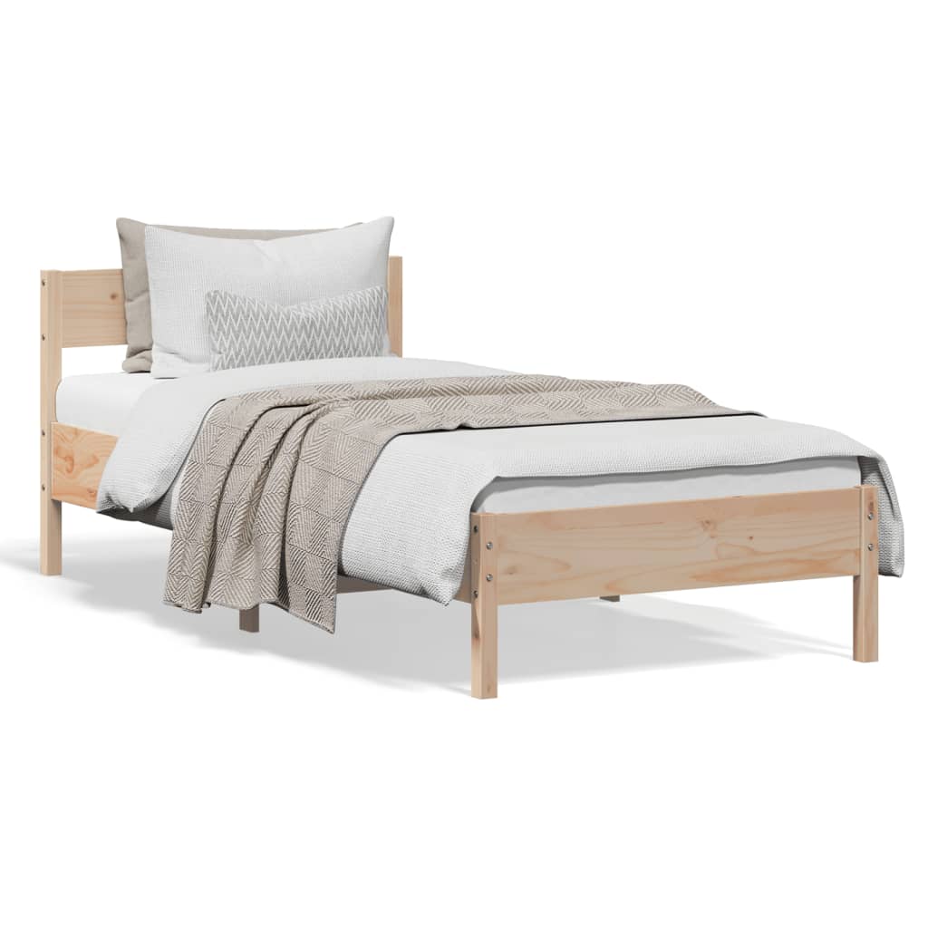 Cadre de lit sans matelas 100x200 cm bois massif de pin