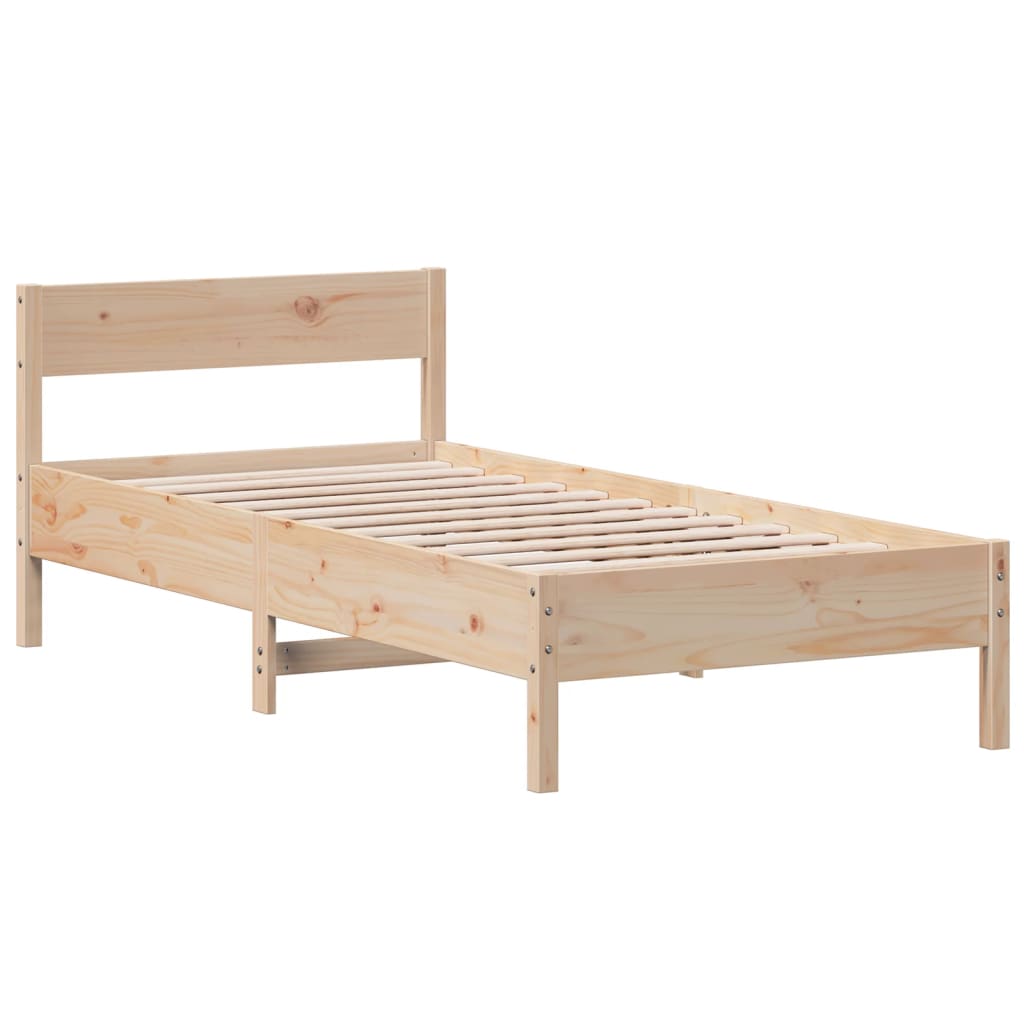 Cadre de lit sans matelas 100x200 cm bois massif de pin