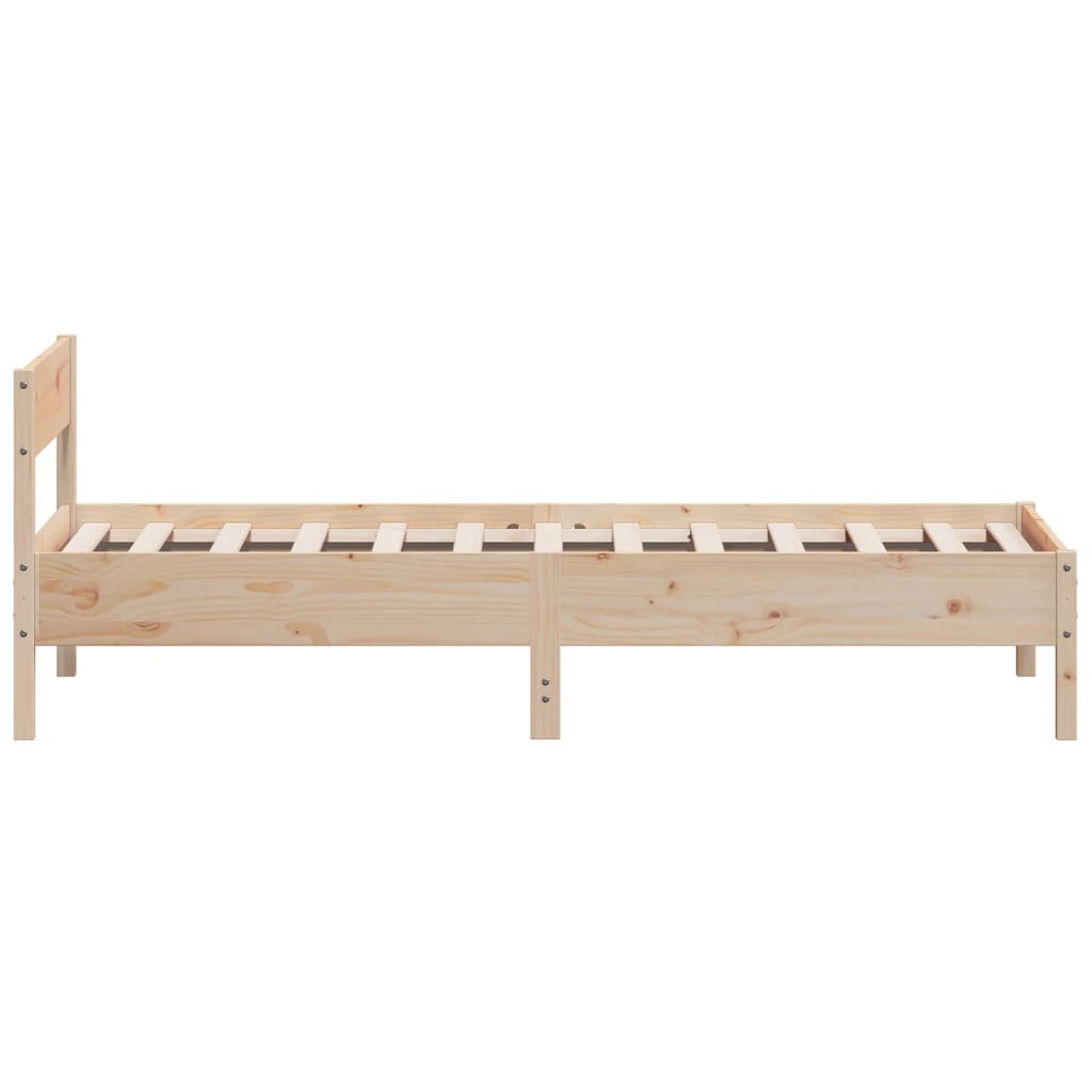 Cadre de lit sans matelas 100x200 cm bois massif de pin