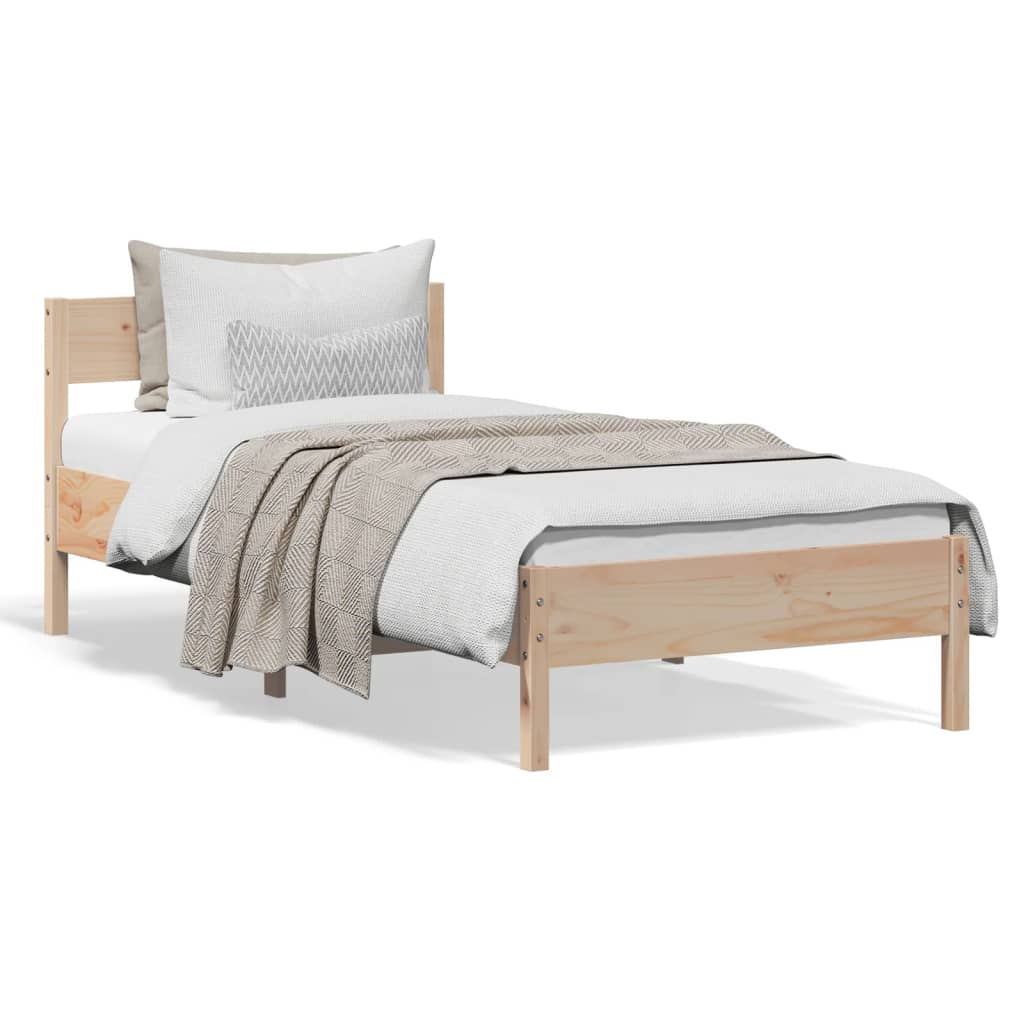 Cadre de lit sans matelas 90x200 cm bois de pin massif