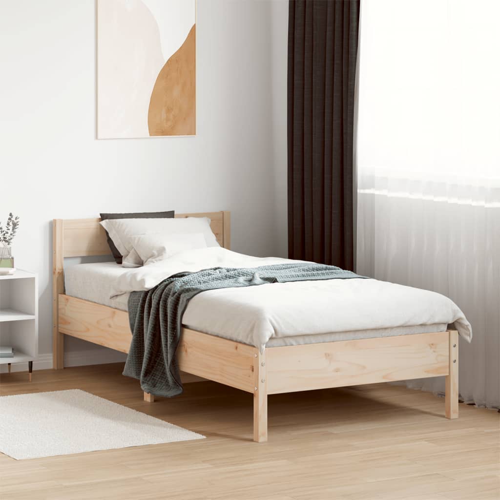 Cadre de lit sans matelas 90x200 cm bois de pin massif