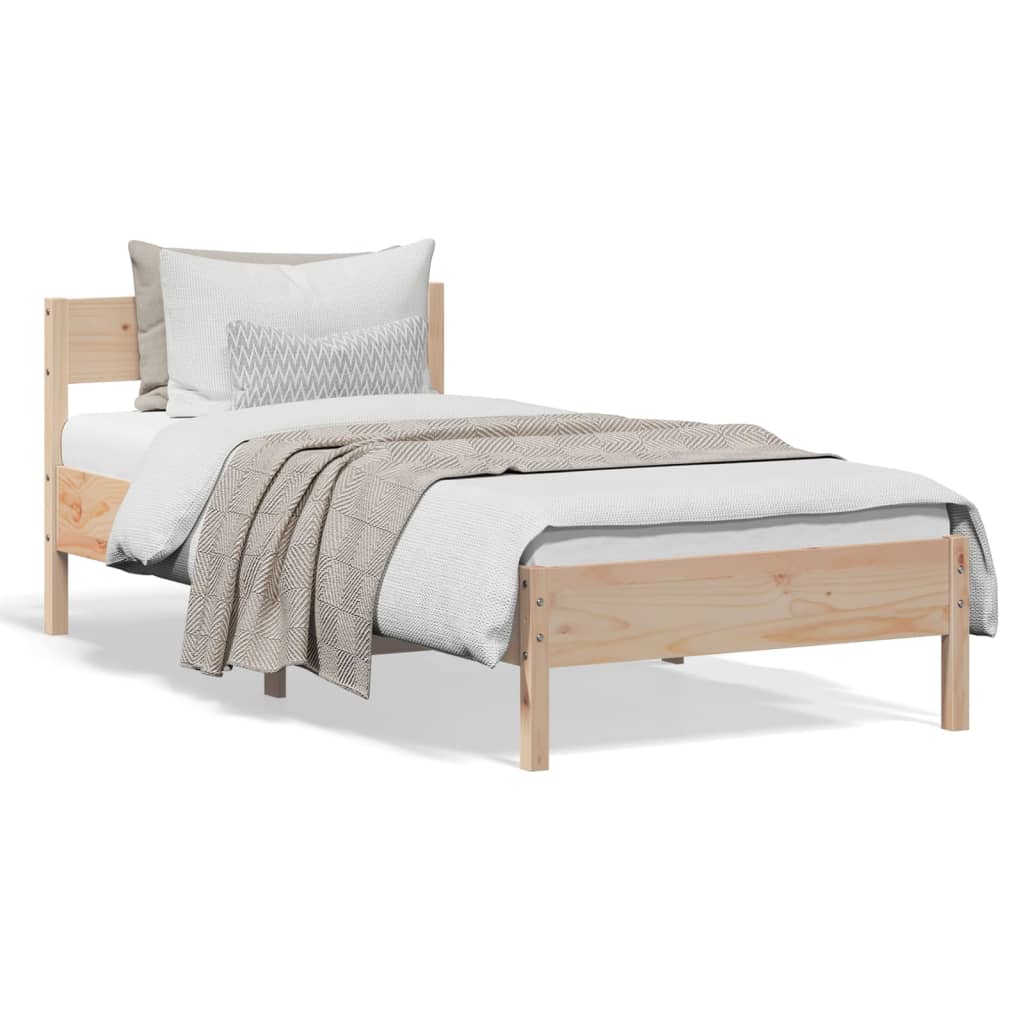 Cadre de lit sans matelas 90x190 cm bois de pin massif