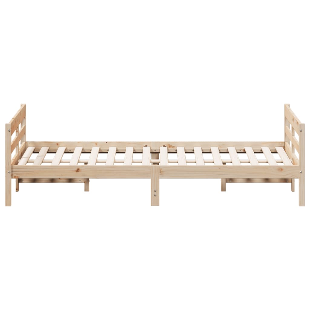 Cadre de lit sans matelas 140x200 cm bois massif de pin