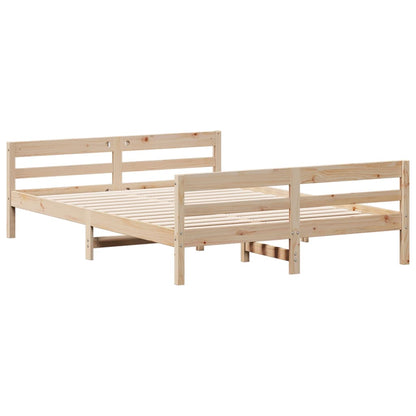 Cadre de lit sans matelas 140x200 cm bois massif de pin