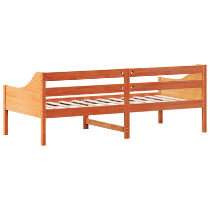 Lit de jour sans matelas cire marron 80x200 cm bois pin massif