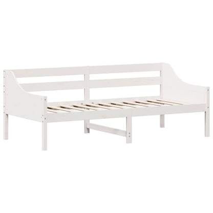 Lit de jour sans matelas blanc 90x200 cm bois de pin massif