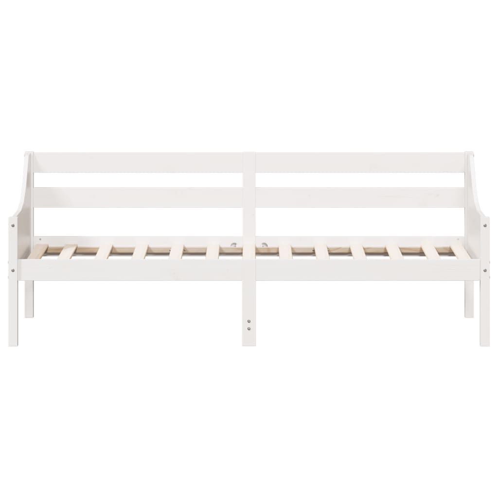 Lit de jour sans matelas blanc 90x200 cm bois de pin massif