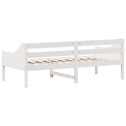 Lit de jour sans matelas blanc 90x200 cm bois de pin massif