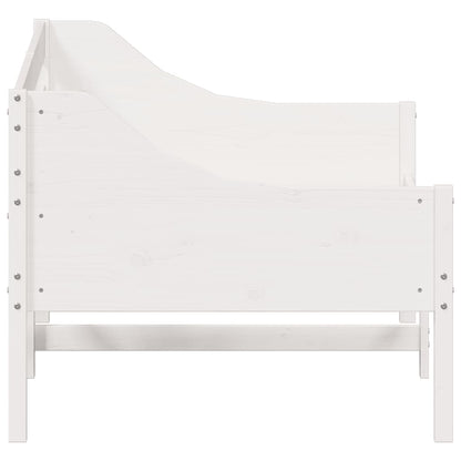 Lit de jour sans matelas blanc 100x200 cm bois de pin massif