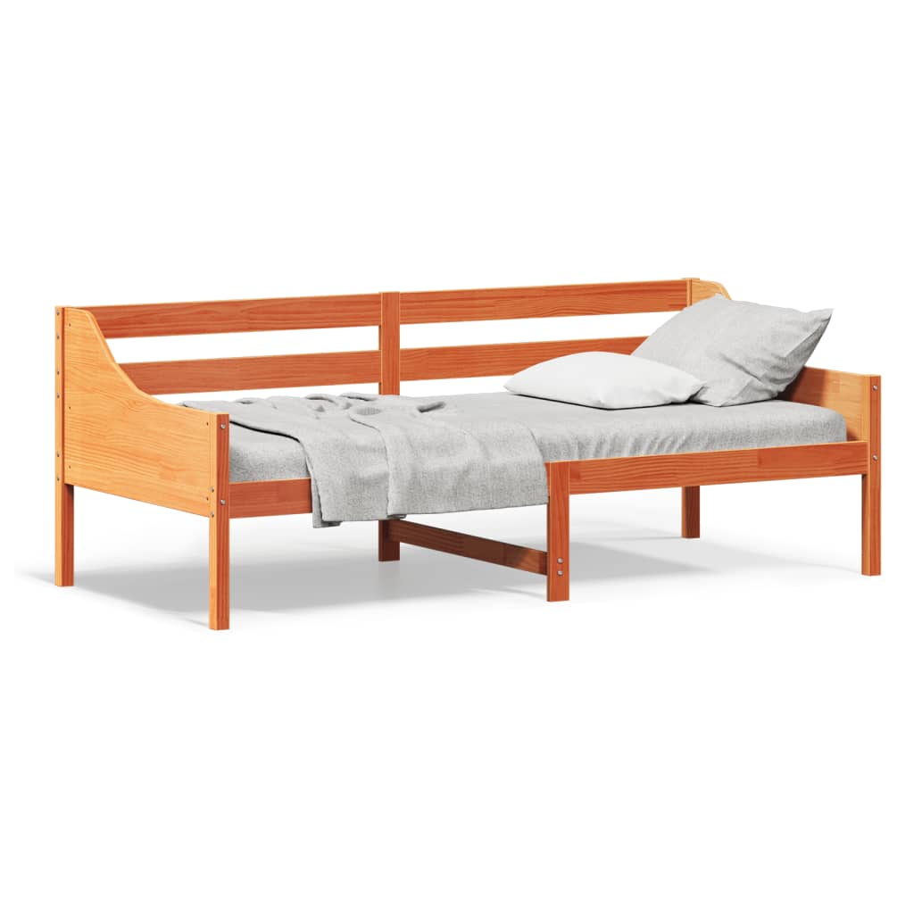 Lit de jour sans matelas cire marron 100x200 cm pin massif