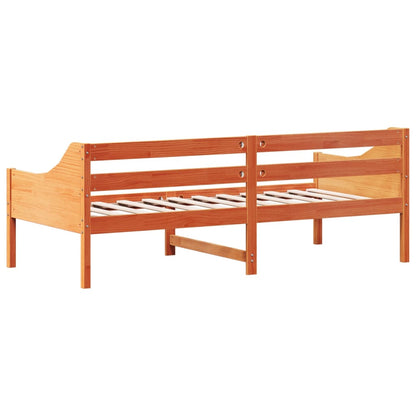 Lit de jour sans matelas cire marron 100x200 cm pin massif