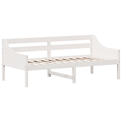 Lit de jour sans matelas blanc 90x190 cm bois de pin massif