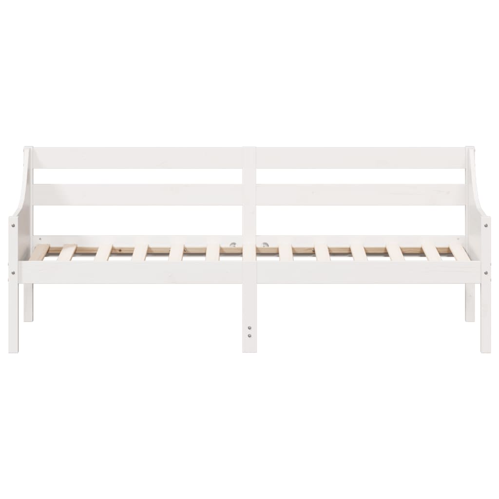 Lit de jour sans matelas blanc 90x190 cm bois de pin massif