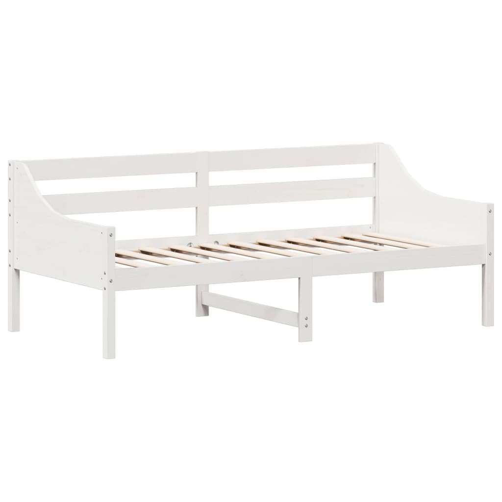 Lit de jour sans matelas blanc 75x190 cm bois de pin massif