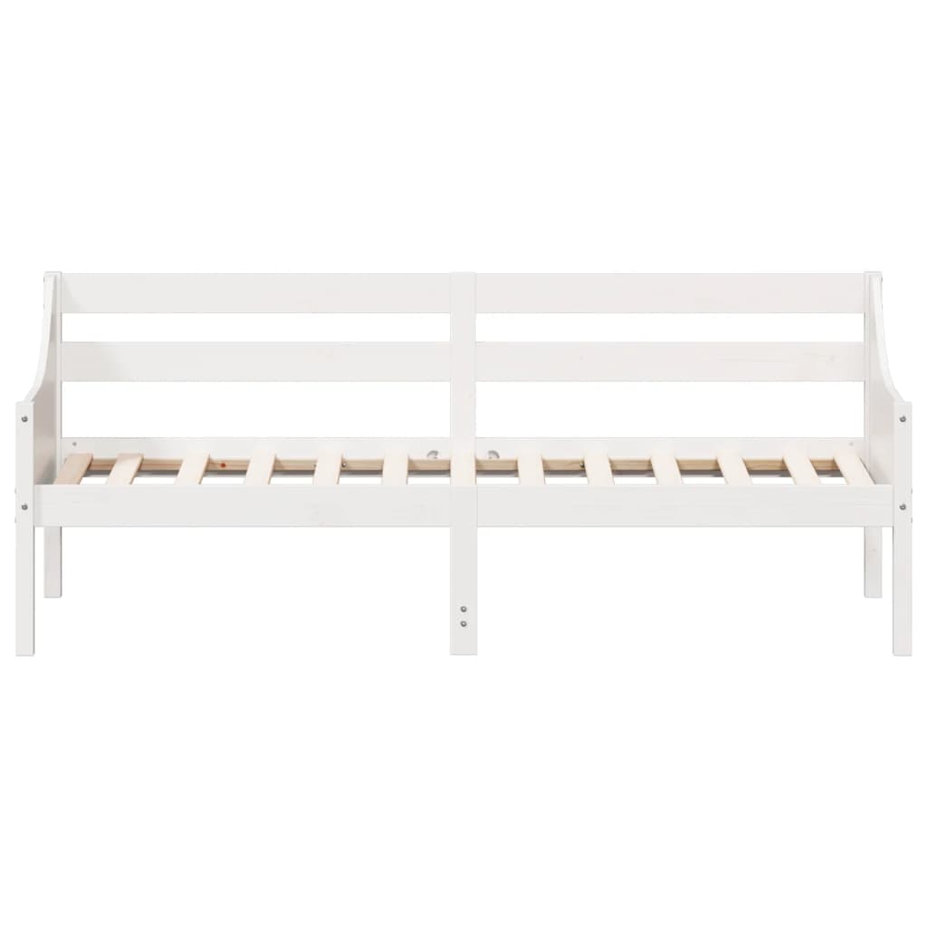 Lit de jour sans matelas blanc 75x190 cm bois de pin massif