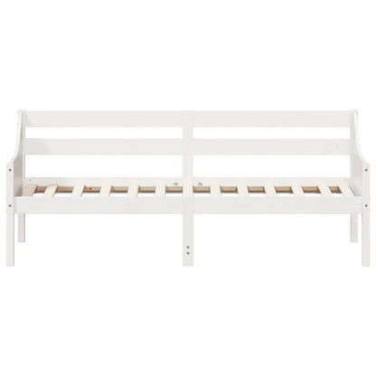 Lit de jour sans matelas blanc 75x190 cm bois de pin massif