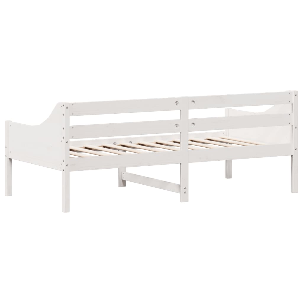 Lit de jour sans matelas blanc 75x190 cm bois de pin massif