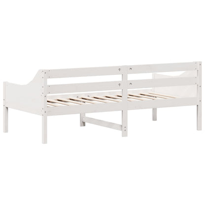 Lit de jour sans matelas blanc 75x190 cm bois de pin massif