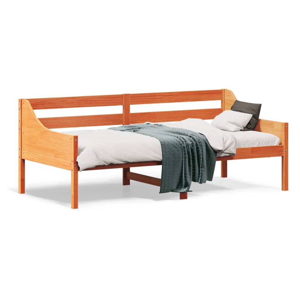 Lit de jour sans matelas cire marron 75x190 cm pin massif