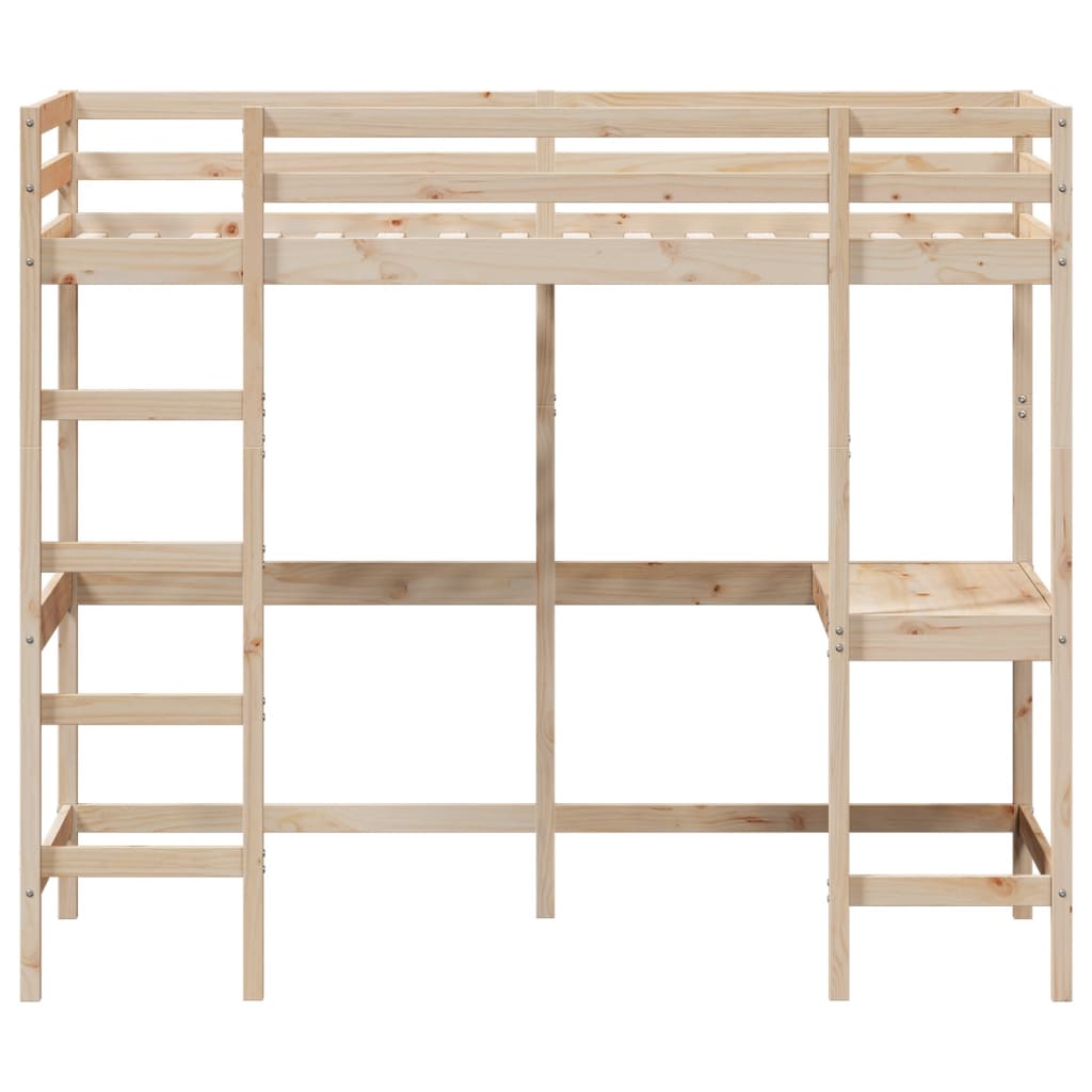 Lit superposé sans matelas 100x200 cm bois massif de pin