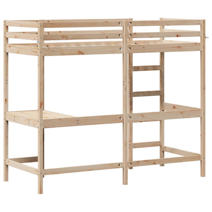 Lit superposé sans matelas 80x200 cm bois massif de pin