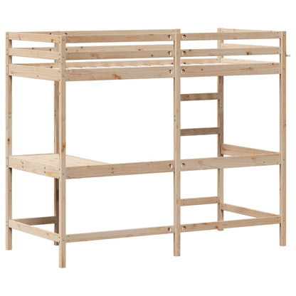 Lit superposé sans matelas 90x190 cm bois massif de pin