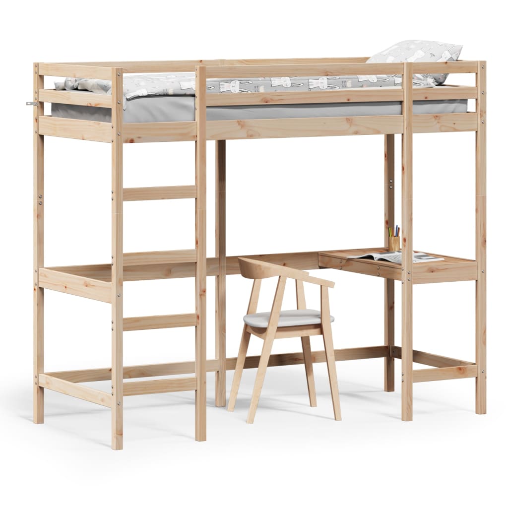 Lit superposé sans matelas 75x190 cm bois de pin massif